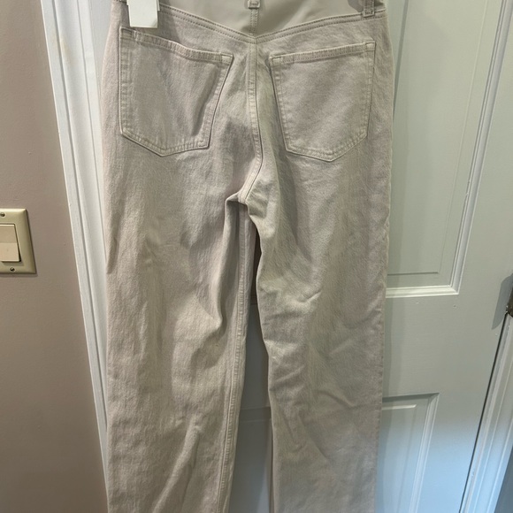 Abercrombie mixed media 90’s relaxed high rise off white jeans size 4 Long - Picture 6 of 13